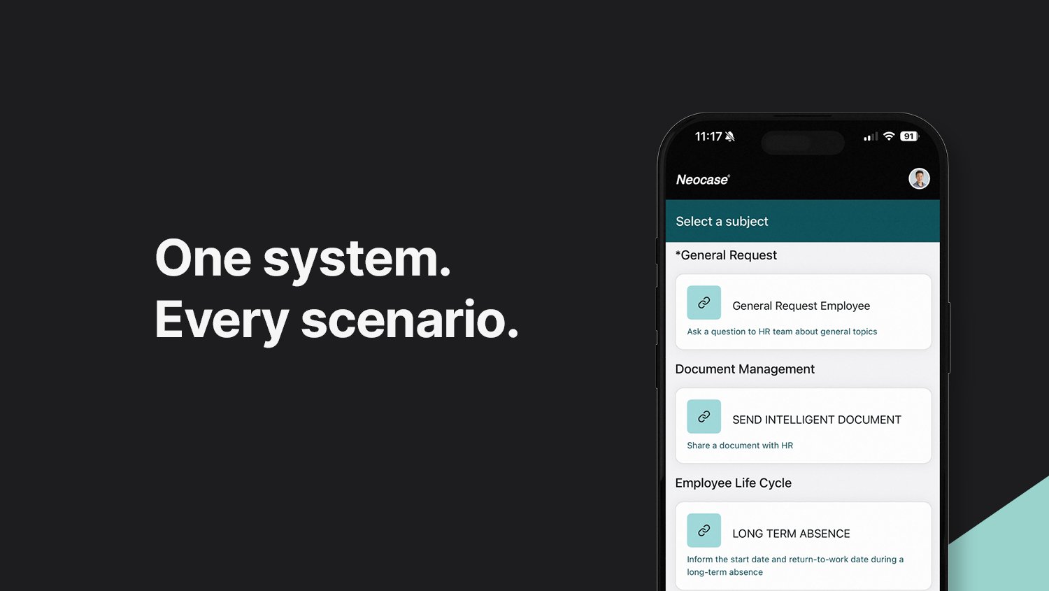 Examples of HR case types like investigations, leave requests, benefits questions, and onboarding
